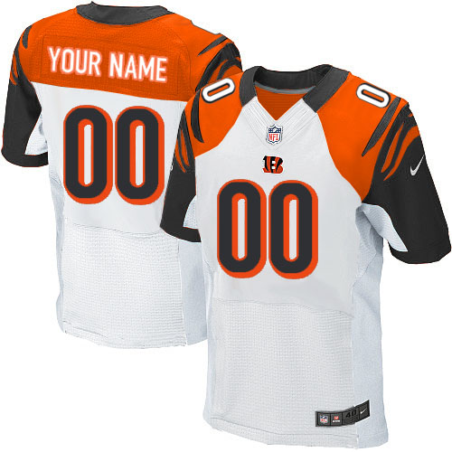 Nike Cincinnati Bengals Customized White Stitched Elite Men's NFL Jersey